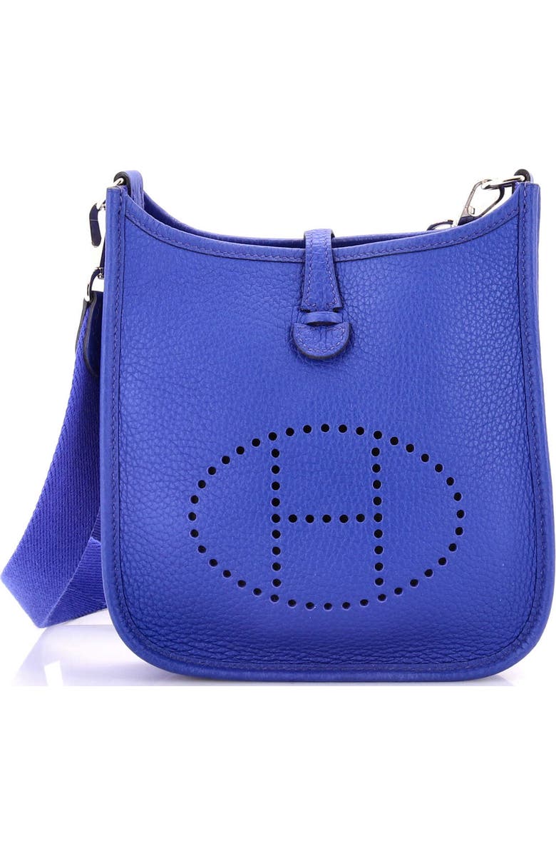 Pre-Owned Hermes Evelyne Bag Gen III Clemence TPM, Main, color, Bleu Royal