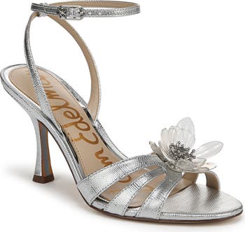 SUECOMMA BONNIE ◆Slim strap sandal(silver) SCB Collection Suecomma Bonnie Crystal Embellished Beige
