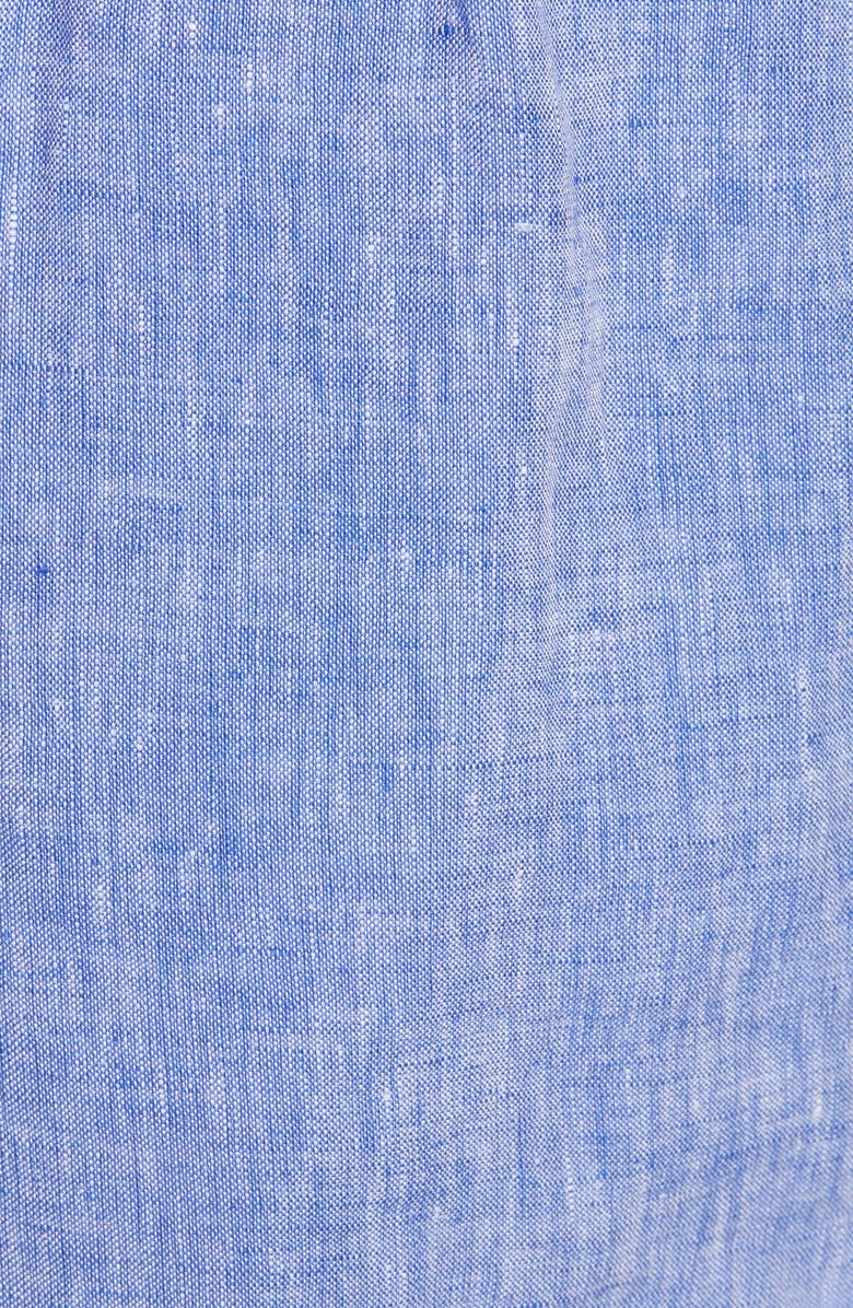 vineyard vines Embroidered Linen Drawstring Shorts, Alternate, color, 