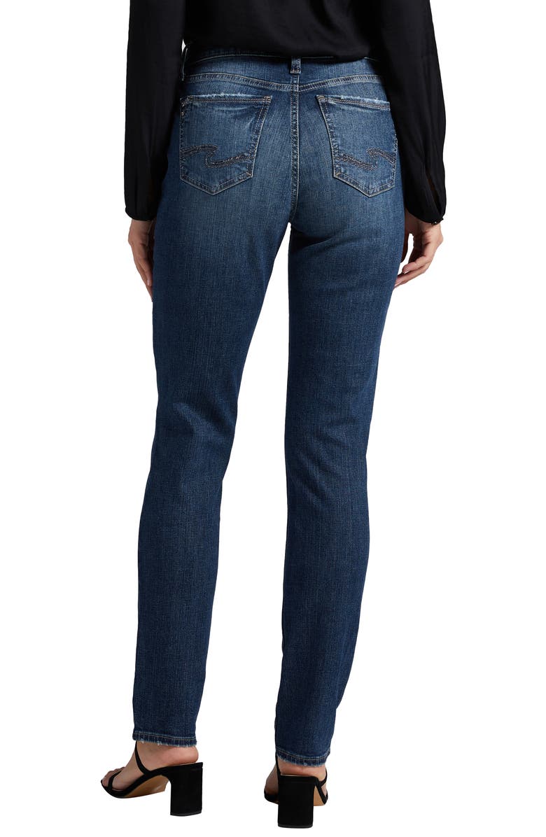 Silver Jeans Co. Elyse Distressed Ankle Straight Leg Jeans, Alternate, color,