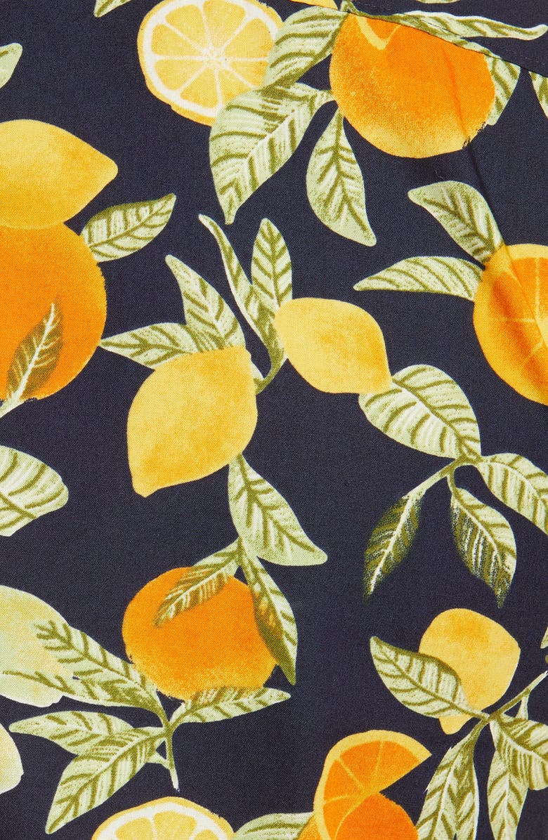 1901 Slim Fit Citrus Print Short Sleeve Button-Down Shirt, Alternate, color,