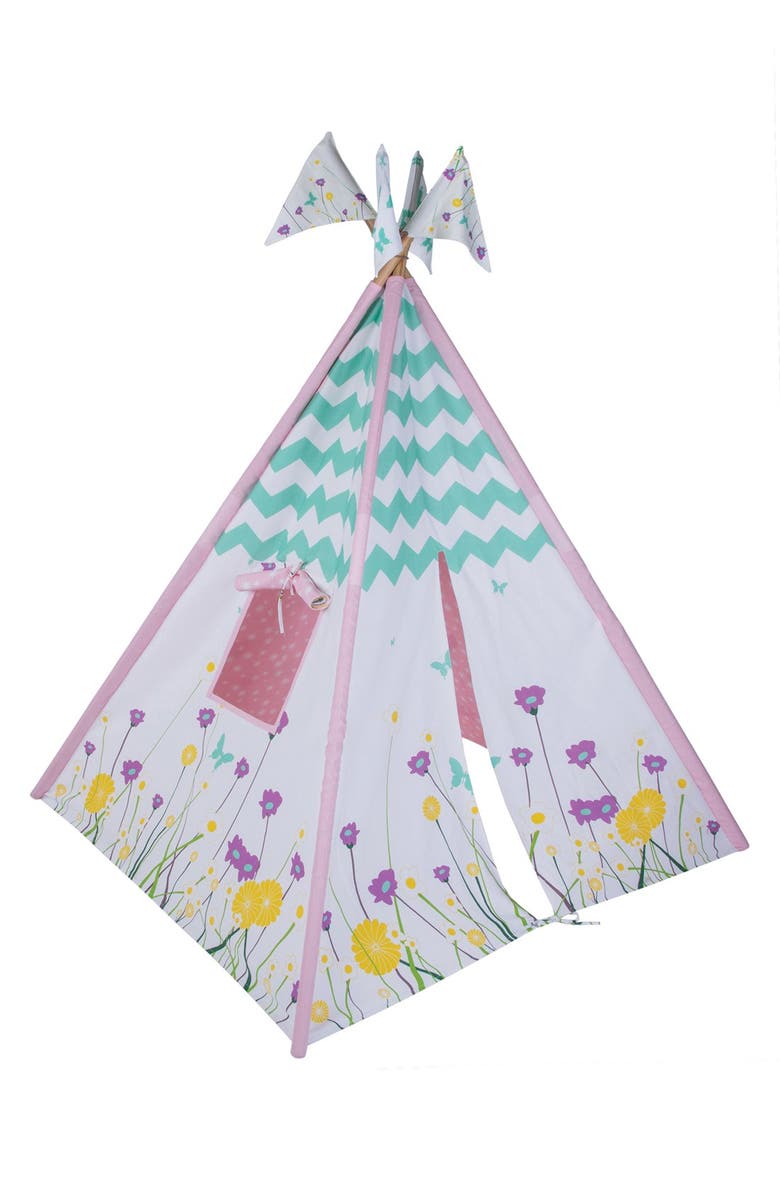 Pacific Play Tents 'Wildflowers' Cotton Canvas Teepee, Alternate, color,