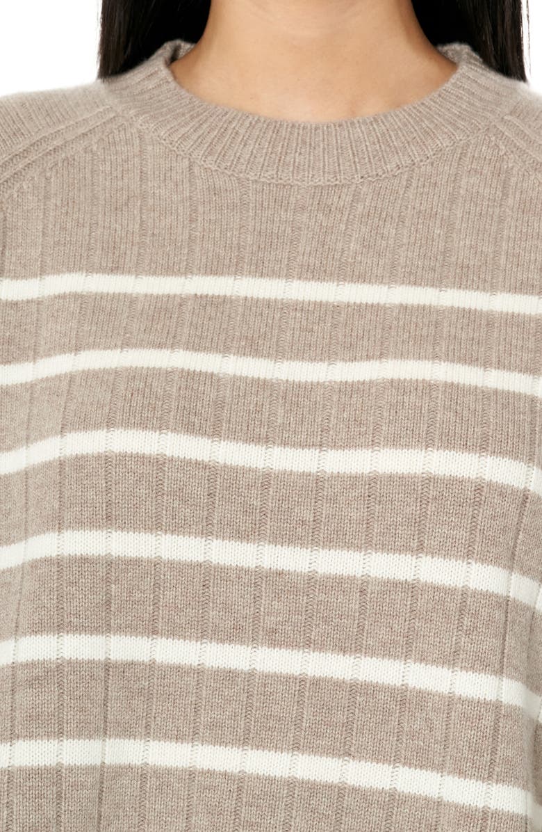 La Ligne Stripe Wool & Cashmere Crewneck Sweater, Alternate, color,