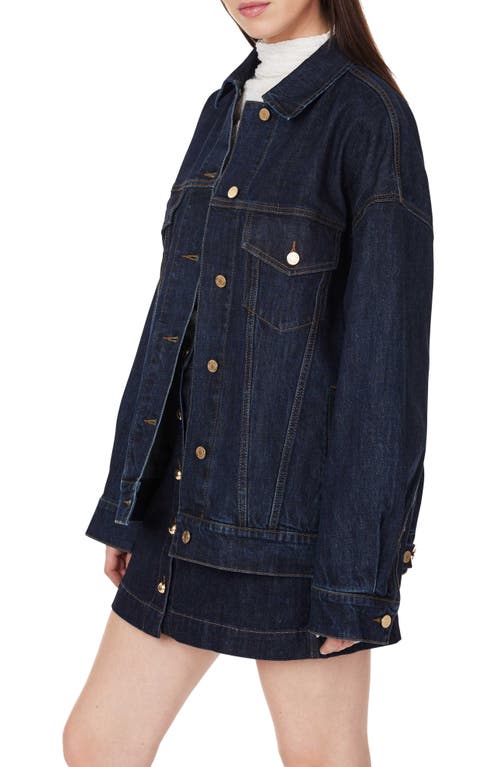 Habitual Boyfriend Denim Trucker Jacket In Blue