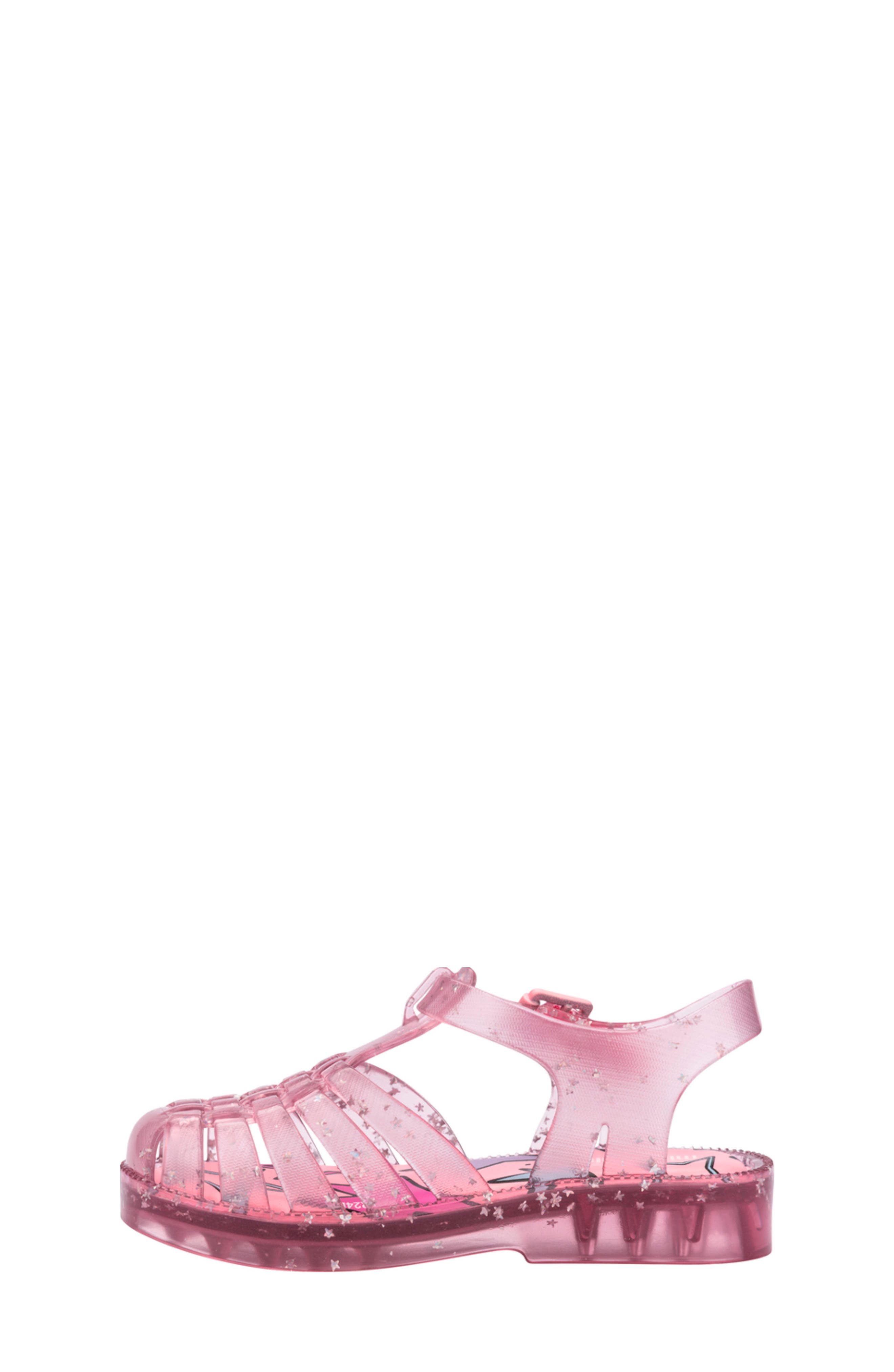 Melissa Kids' Possession Metallic Jelly Sandal, Alternate, color, Glitter Pink