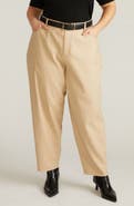 Universal Standard Lou High Waist Barrel Linen Blend Jeans