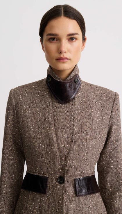 Tweed Tailored Boyfriend Blazer