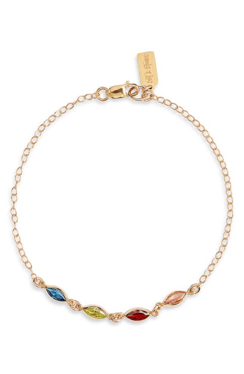 Marquise Multi Birthstone Bracelet
