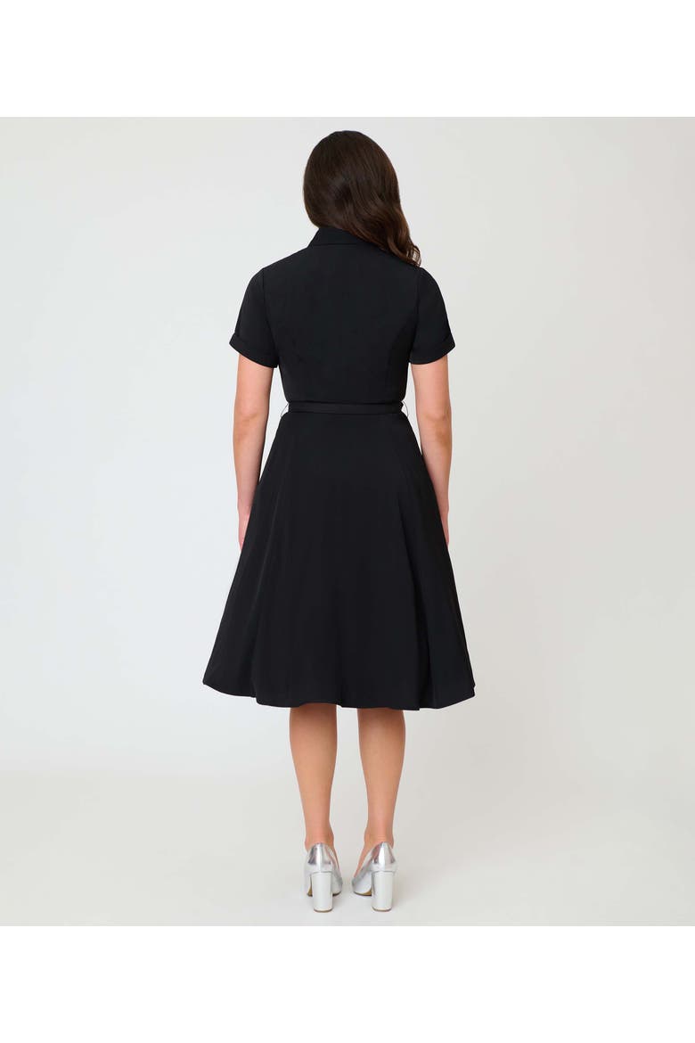 1940s Shirt Dress, Alternate, color, Black & Rhinestone Skull