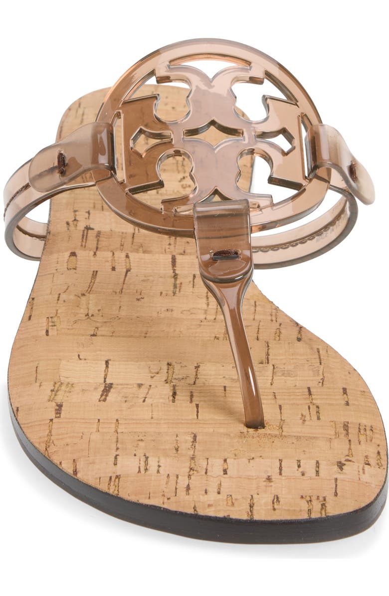 Tory Burch Miller Jelly Thong Sandal, Alternate, color, Soft Brown