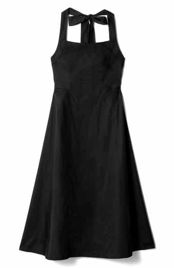 & Other Stories Bow Cotton Halter Minidress