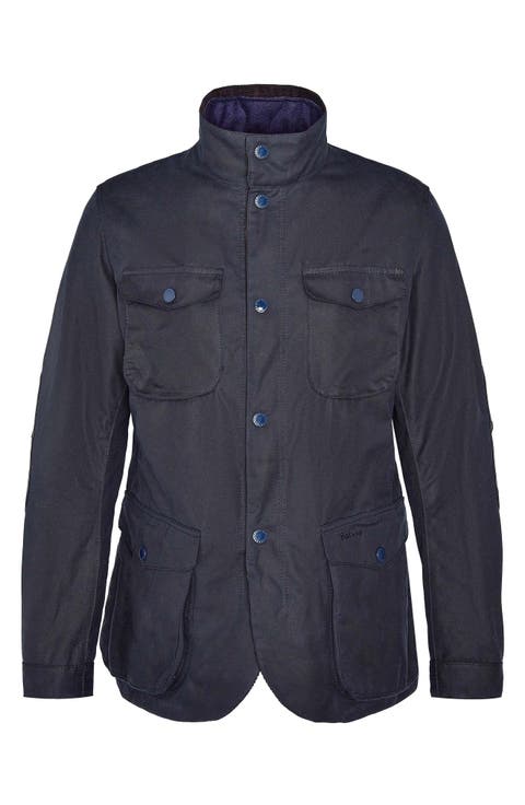 Ogston Water Resistant Waxed Cotton Jacket with Removable Quilted Bib