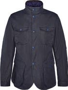 Barbour Ogston Water Resistant Waxed Cotton Jacket with Removable Quilted Bib