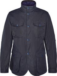 Barbour Ogston Water Resistant Waxed Cotton Jacket with Removable Quilted Bib