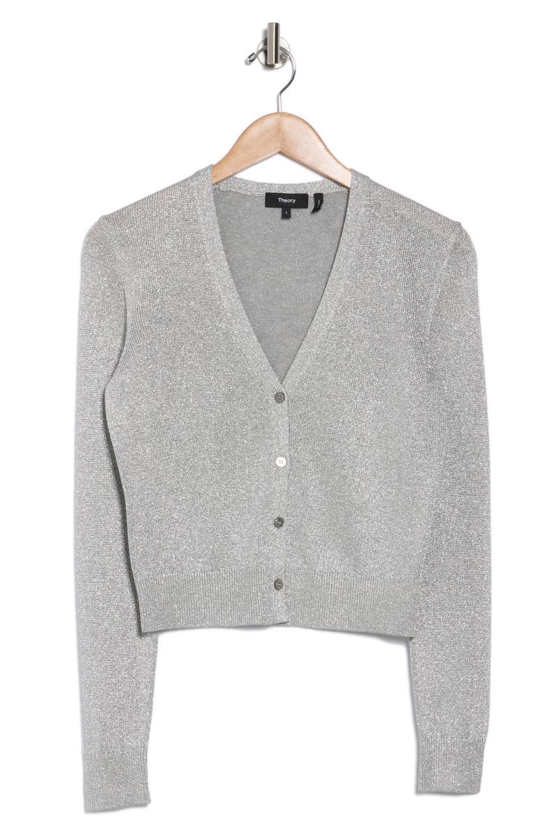 Theory Classic Metallic Cardigan, Alternate, color,