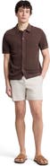 Onia Crochet Knit Button Up Short Sleeve Shirt