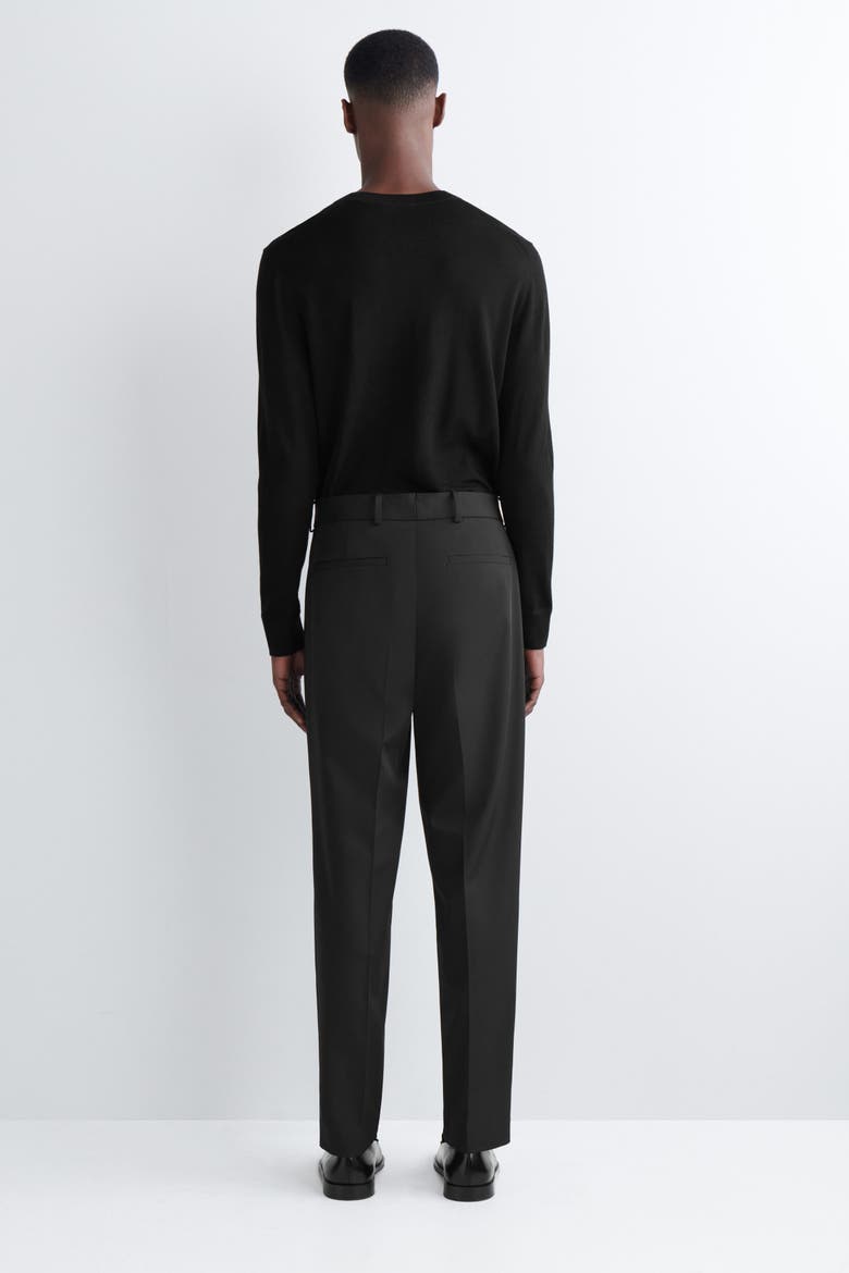 Tech-Twill Slim-Fit Straight-Leg Pants, Alternate, color, BLACK