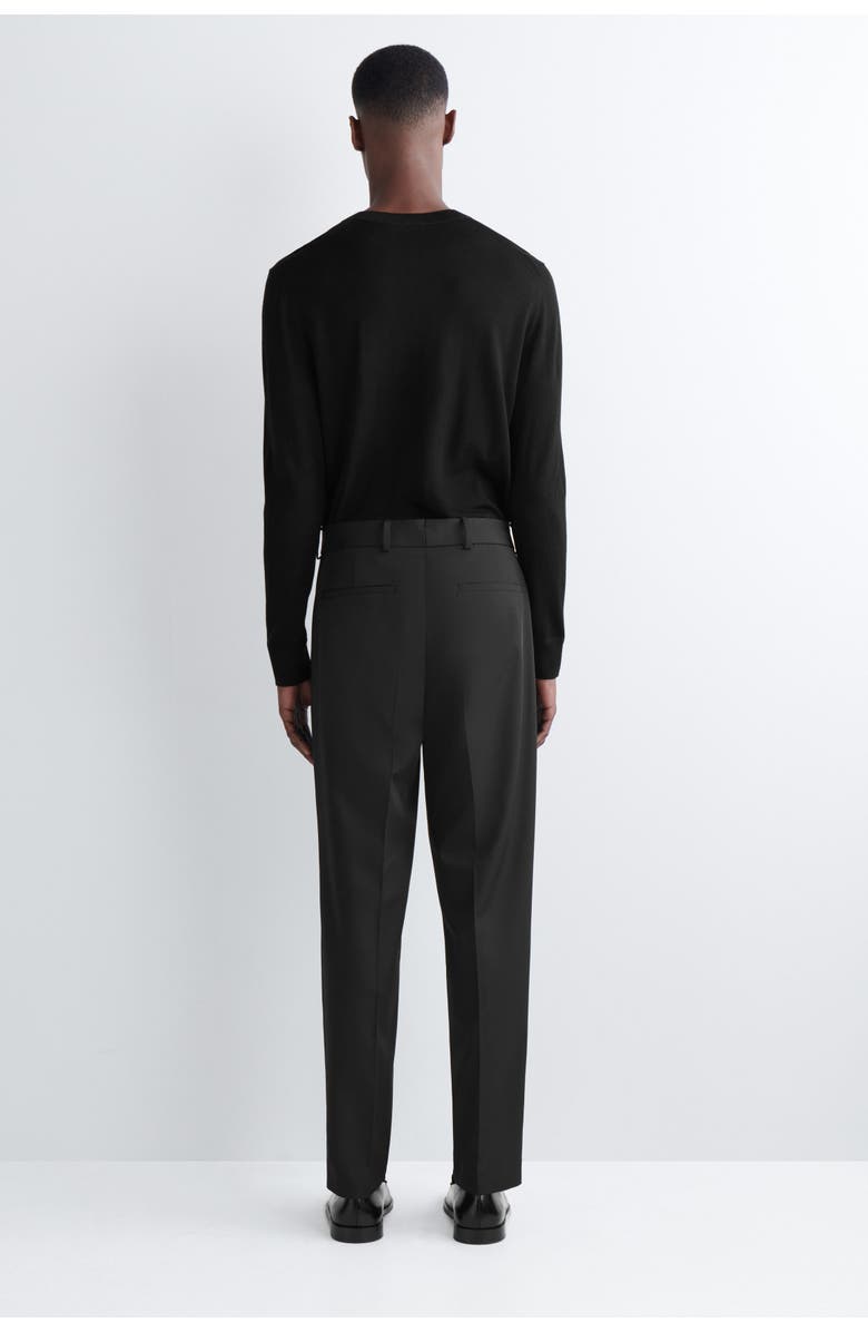 COS Tech-Twill Slim-Fit Straight-Leg Pants, Alternate, color, Black