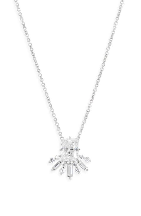 Stellar Half Halo Pendant Necklace