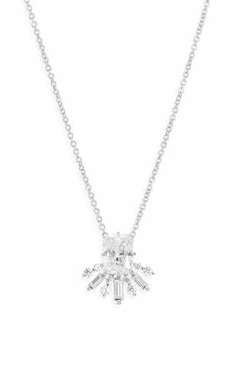 Stellar Half Halo Pendant Necklace