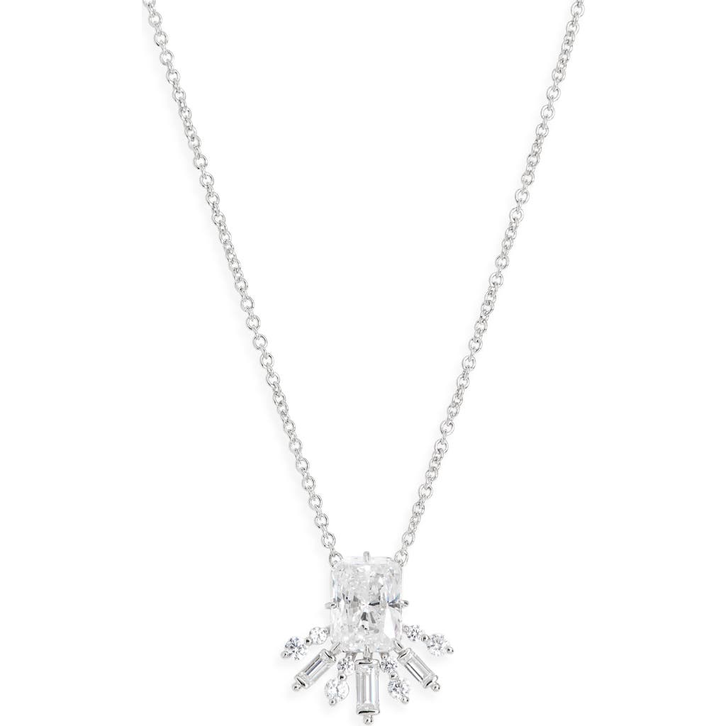Nadri Stellar Half Halo Pendant Necklace In Metallic