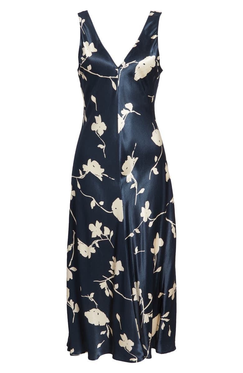 Rails Camellia Floral Print Midi Dress, Alternate, color, Midnight Roses