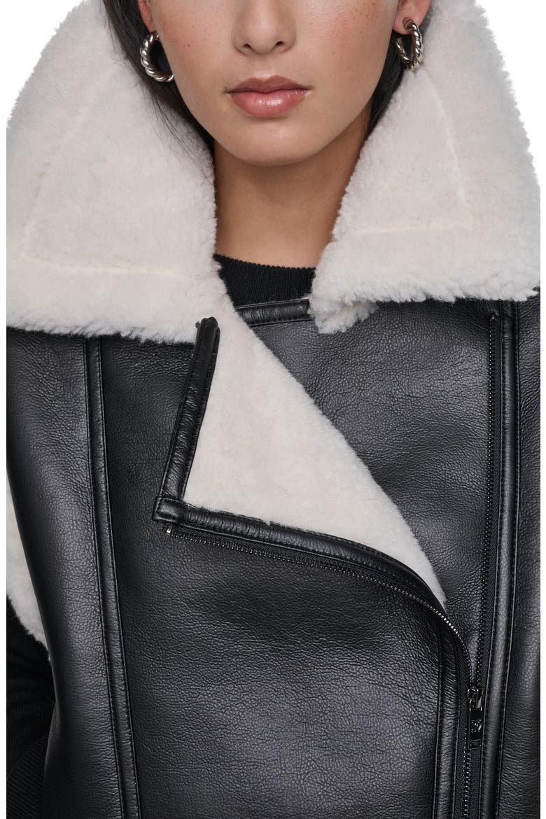 Patch Mix Faux Fur Long Vest, Alternate, color, BLACK/ IVY