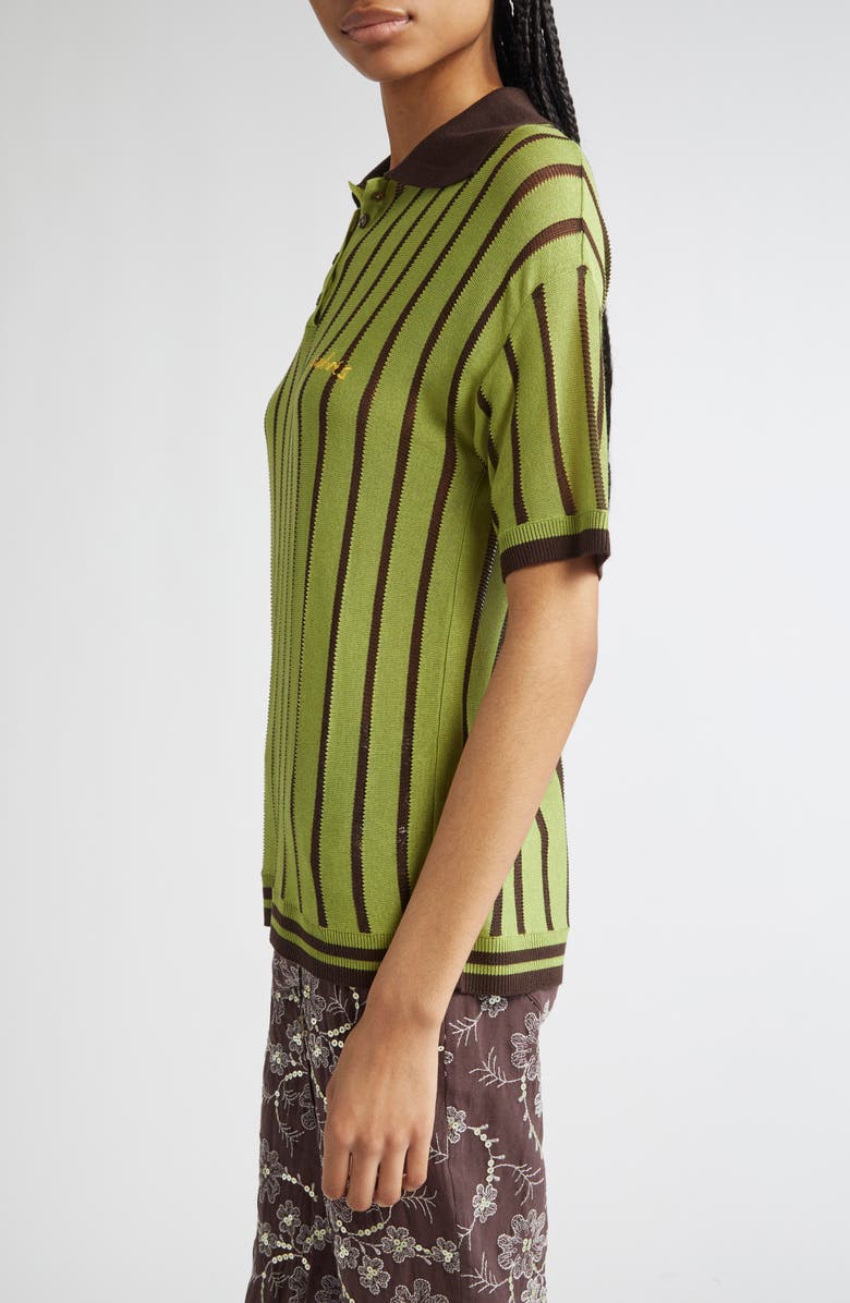 Siedrés Rounes Stripe Polo, Alternate, color, Green