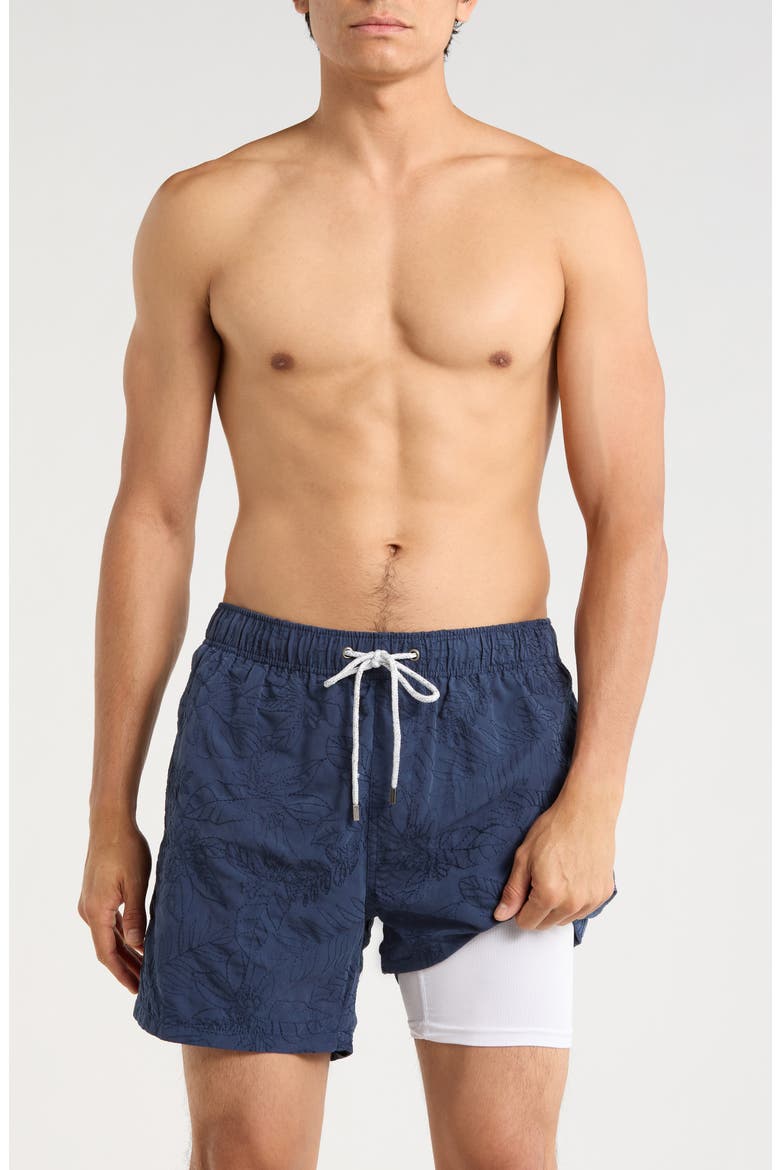 Endless Embroidered Volley Swim Shorts, Alternate, color, NAVY