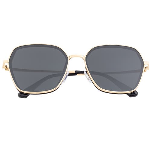 Bertha Emilia Polarized Sunglasses In Gold/black