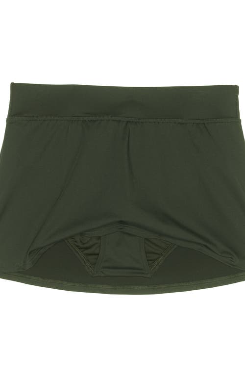 Lands' End Mini Swim Skirt In Rich Olive Green