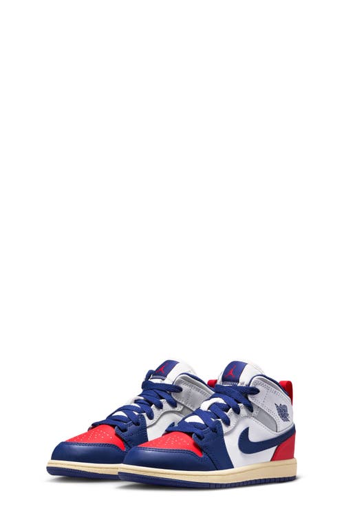 Nike Kids' Air Jordan 1 Mid Sneaker In Blue