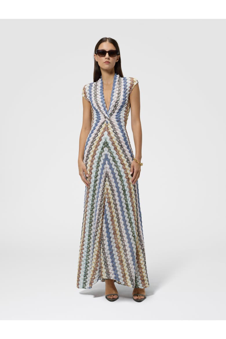 Long Lace Dress With Knot Detail, Alternate, color, Multicoloured