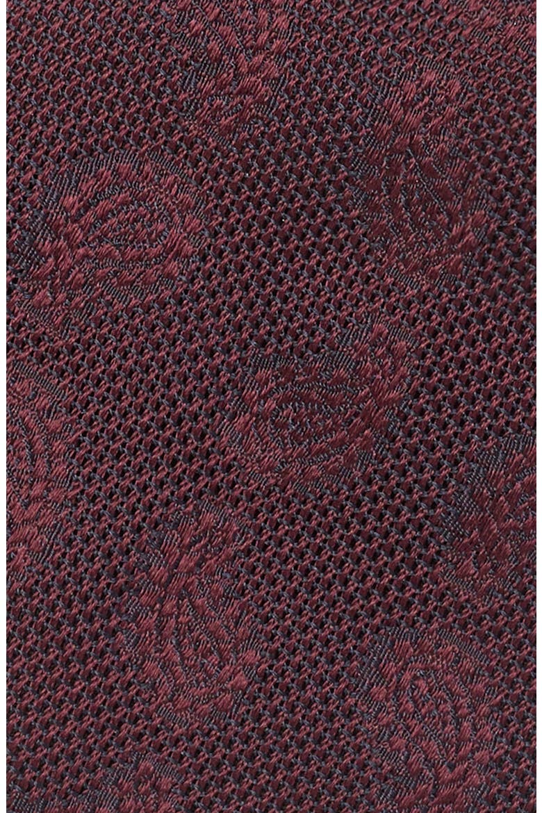 Tonal Paisley Jacquard Silk Tie, Alternate, color, DARK RED FAN