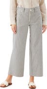 Karen Kane Stripe Crop Wide Leg Jeans