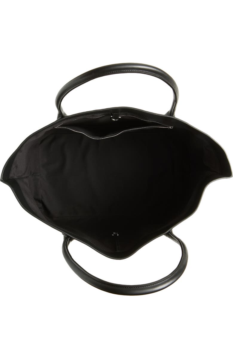 Lié Studio The Eva Croc Embossed Leather Weekend Tote, Alternate, color, Solid Black