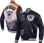 PRO STANDARD Men's Pro Standard Black Las Vegas Raiders Sublimated Satin Full-Snap Jacket