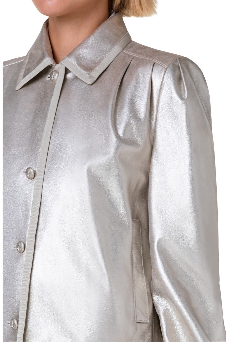 Monica Pearlized Suede Jacket, Alternate, color, GREIGE