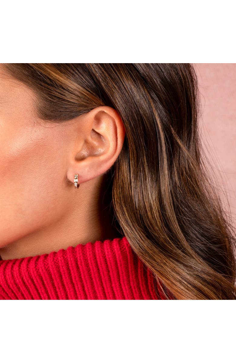 BY ADINA EDEN Diamond Multi Shape Bezel Huggie Earring 14K, Alternate, color, 14K Gold