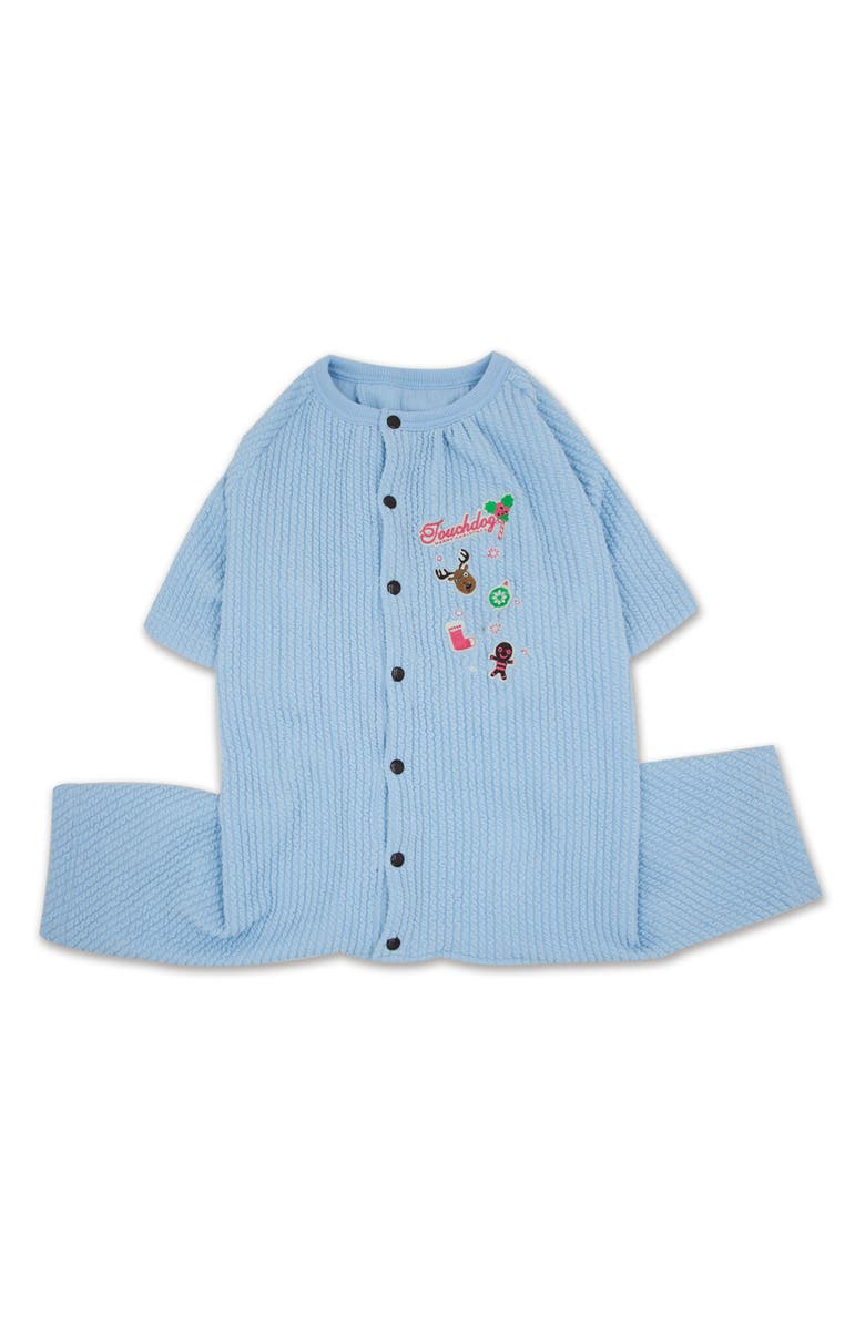 PET LIFE Touchdog Ciesta-Luxe Full Bodied Thermal Jumpsuit, Main, color, Blue