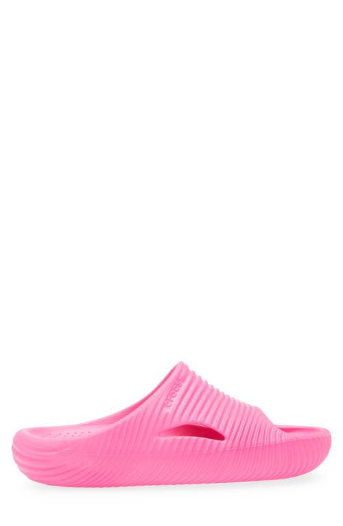 Crocs Mellow Tide Recovery Slide Sandal In Pink Crush