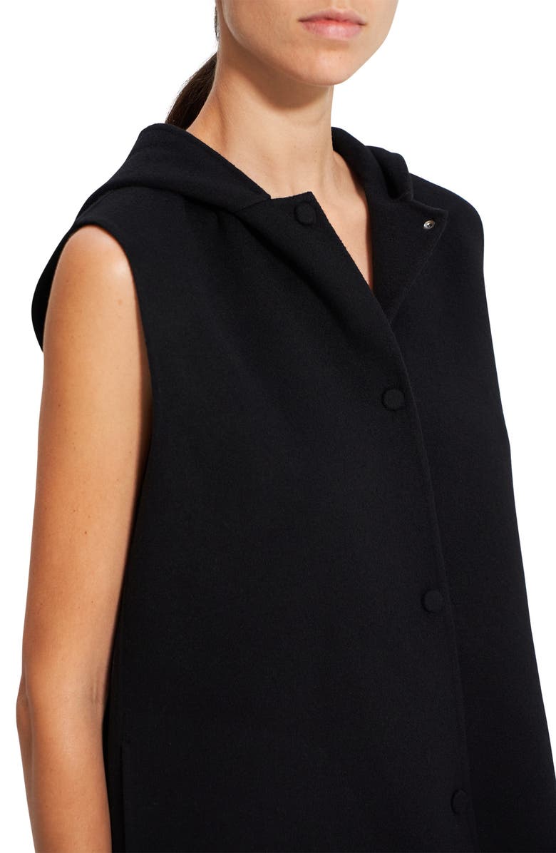 Theory Clairene Hooded Cashmere & Wool Vest, Alternate, color, 
