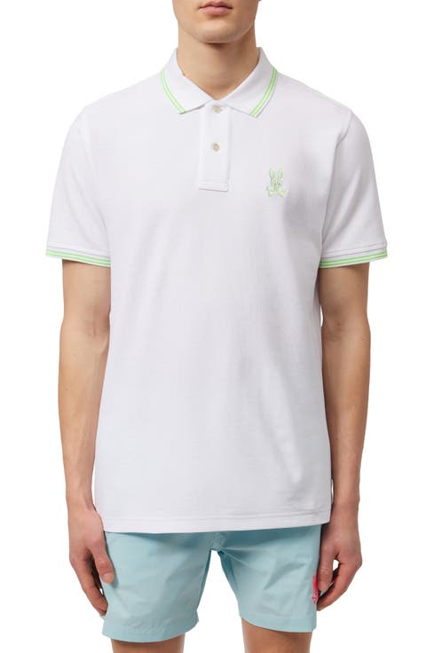 Tipped Logo Embroidered Pima Cotton Piqué Polo