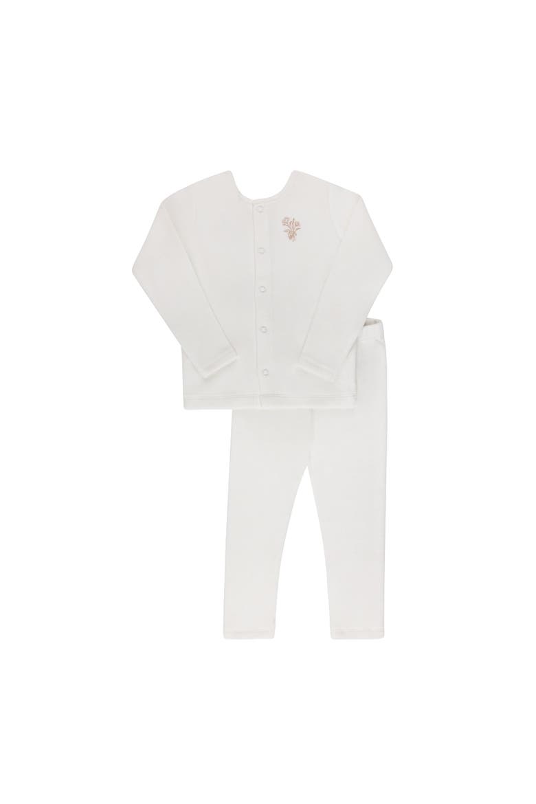 Velour Center Floral Collection - Lounge Set, Main, color, Ivory Rosegold