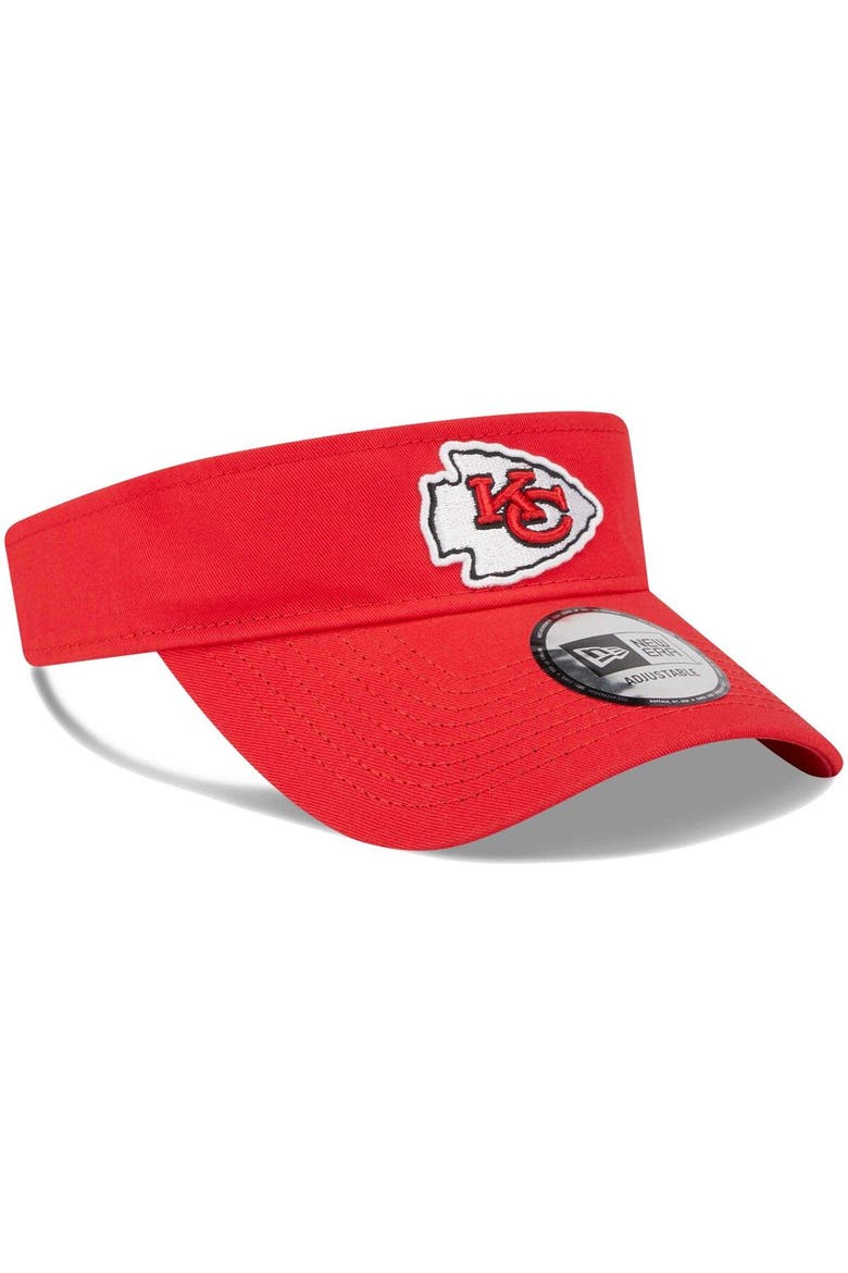 Men's New Era Red Kansas City Chiefs Main Adjustable Visor, Alternate, color, Red