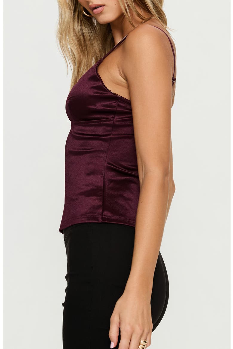 Lunetta Satin Camisole, Alternate, color, BURGUNDY
