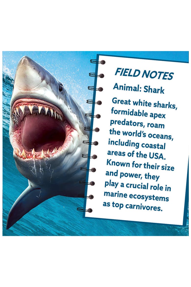 Shark 100 Piece Shaped Jigsaw Puzzle, Alternate, color, Multicolor