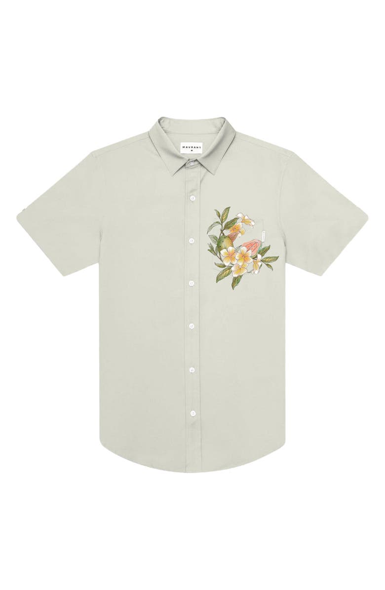 MAVRANS Button-Up Shirt, Main, color, Beige Multi