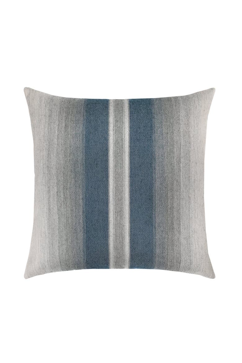 Ombre Stripe Indoor & Outdoor Woven Accent Pillow, Alternate, color, Indigo