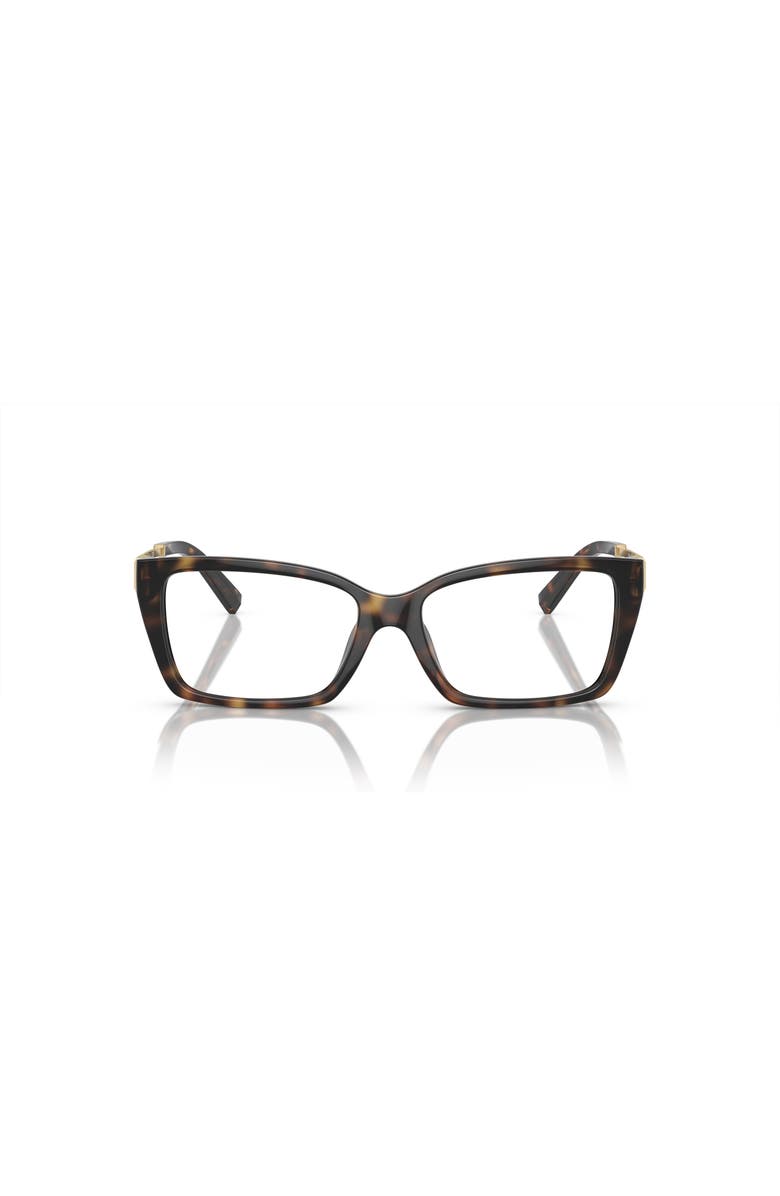 Tiffany & Co. 54mm Rectangle optical glasses, Alternate, color, Tortoise